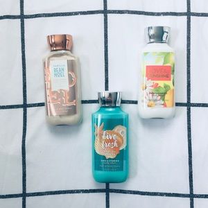 ✰ bath and body works lotion set